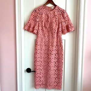 Shoshanna Blush MIDI dress Size 8